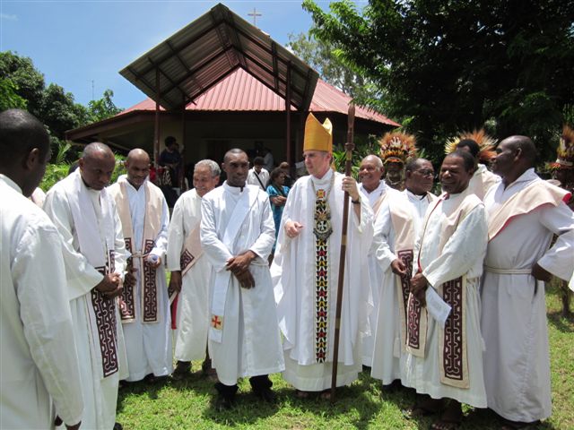 Clergy after the service